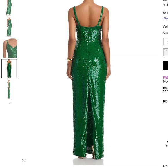 L'AGENCE Karma Sequin Maxi Dress - Picture 3 of 7